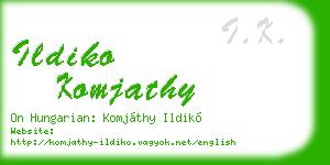 ildiko komjathy business card